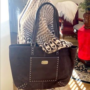 Michael Kors brown suede tote 👜